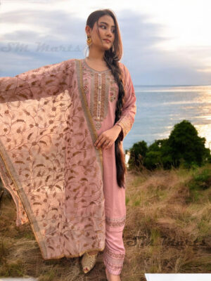 Elegant 3-Piece Dubai Cherry Silk Set Premium Quality