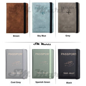 RFID Vintage Business Passport Covers Holder Multi-Function ID Bank Card Wallets