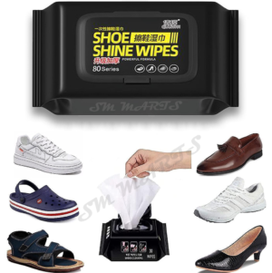 Portable Shoe Shine Wipes Polish for All Types of Shoes 80 Pcs