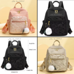 Elegant Floral Waterproof Backpack for Women Stylish Lightweight