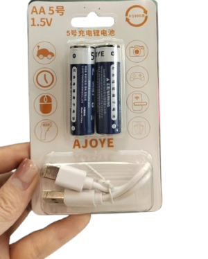 AA 2200mWh Rechargeable Battery Type-C USB